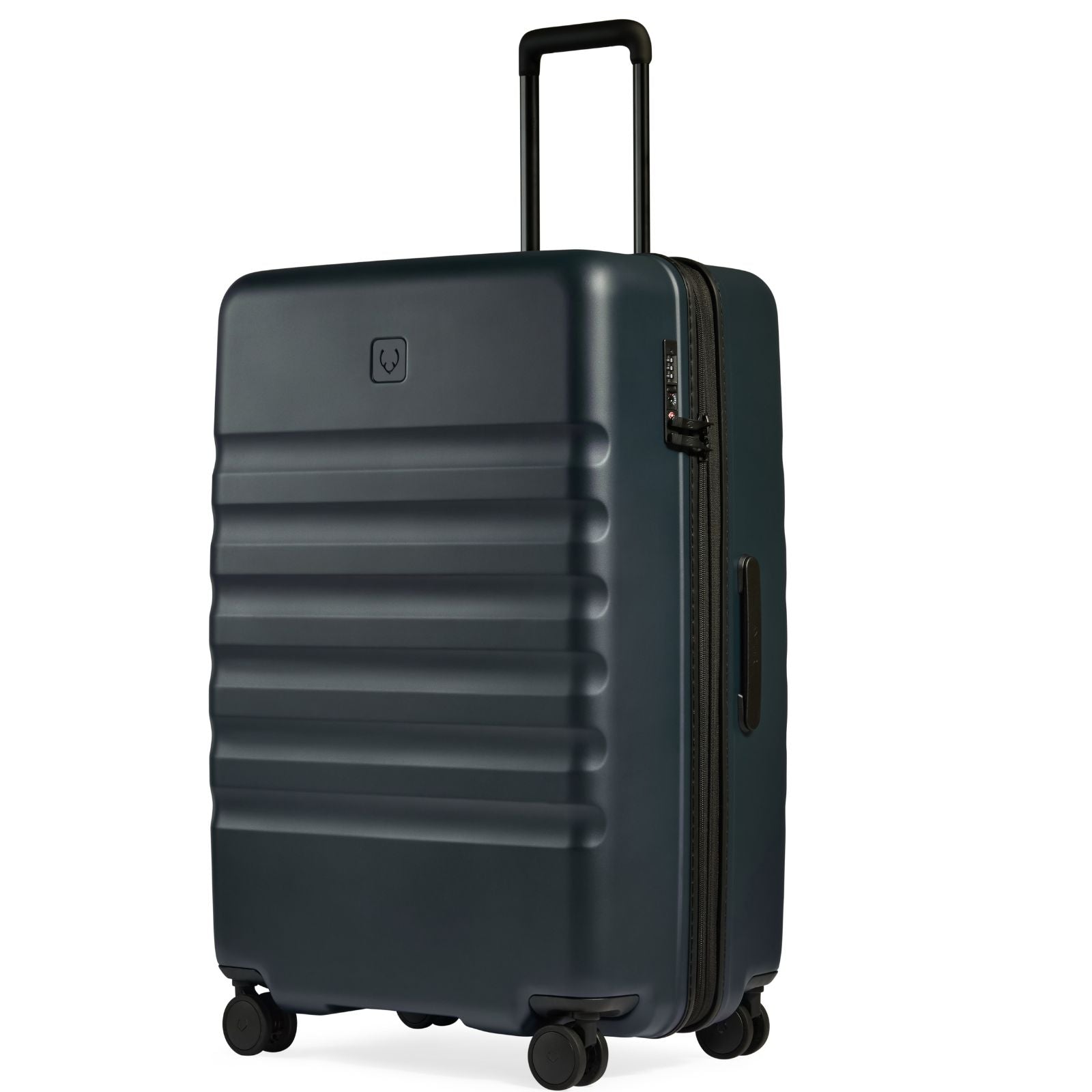 Antler Icon Stripe Expandable Hardside Large Spinner Suitcase - 78cm - Indigo Blue