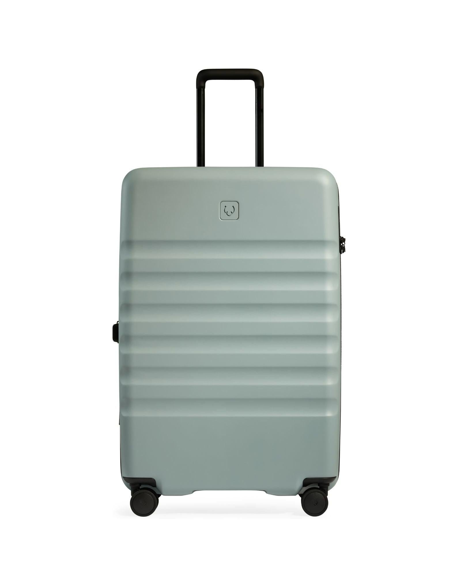 Antler Icon Stripe Expandable Hardside Large Spinner Suitcase - 78cm - Mist Blue Front Image 3