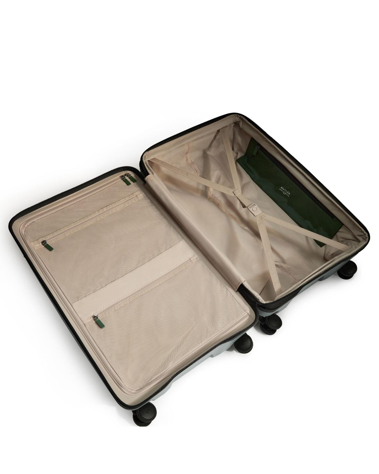 Antler Icon Stripe Expandable Hardside Large Spinner Suitcase - 78cm - Mist Blue Interior Image 6
