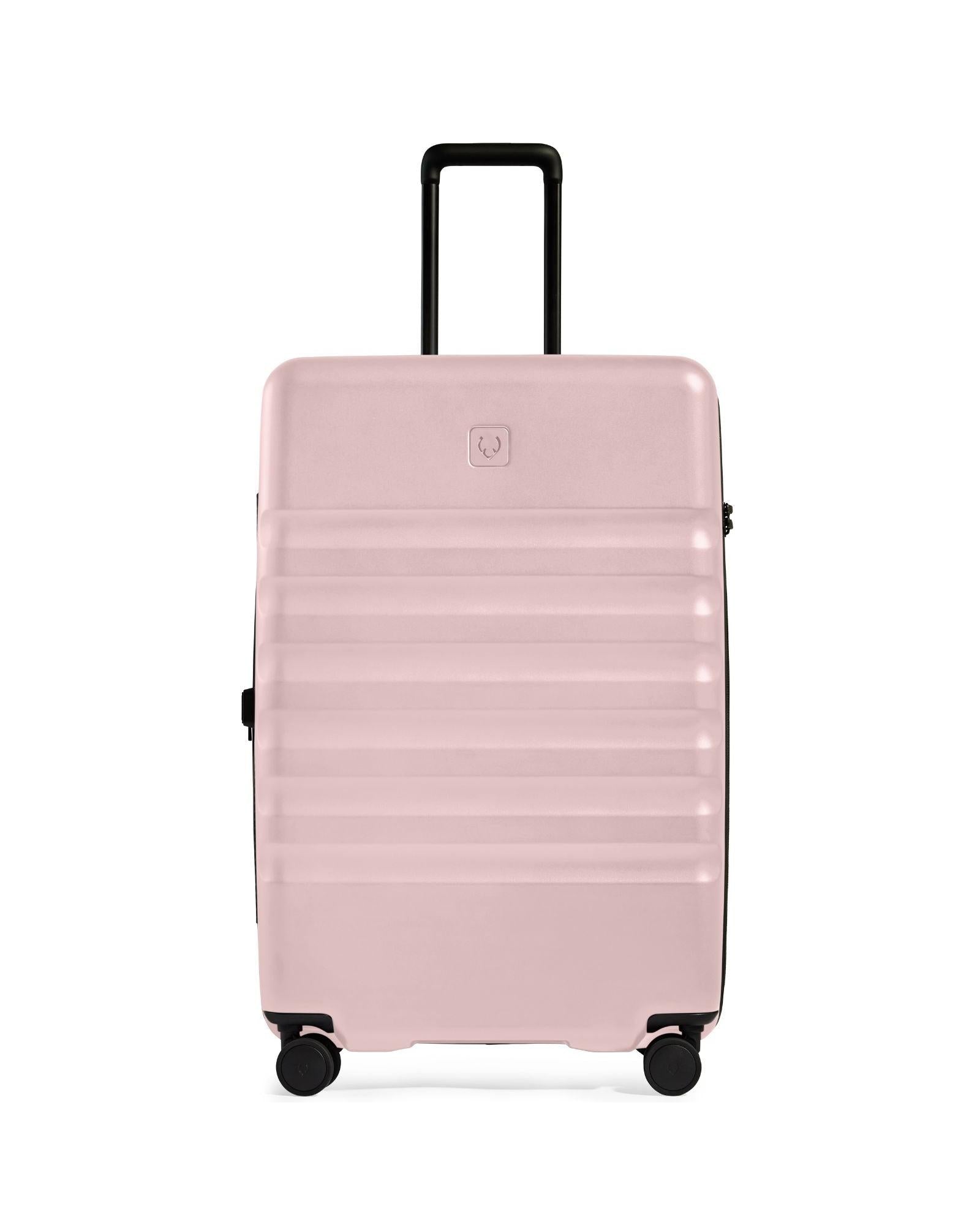 Antler Icon Stripe Expandable Hardside Large Spinner Suitcase - 78cm - Moorland Pink Front Image 2