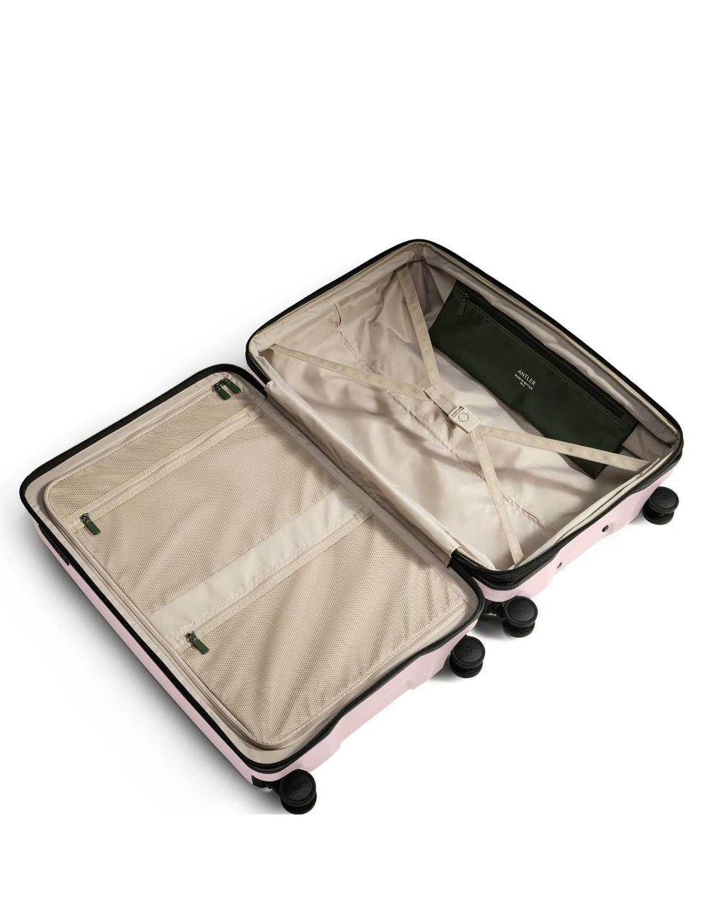 Antler Icon Stripe Expandable Hardside Large Spinner Suitcase - 78cm - Moorland Pink Interior Image 5