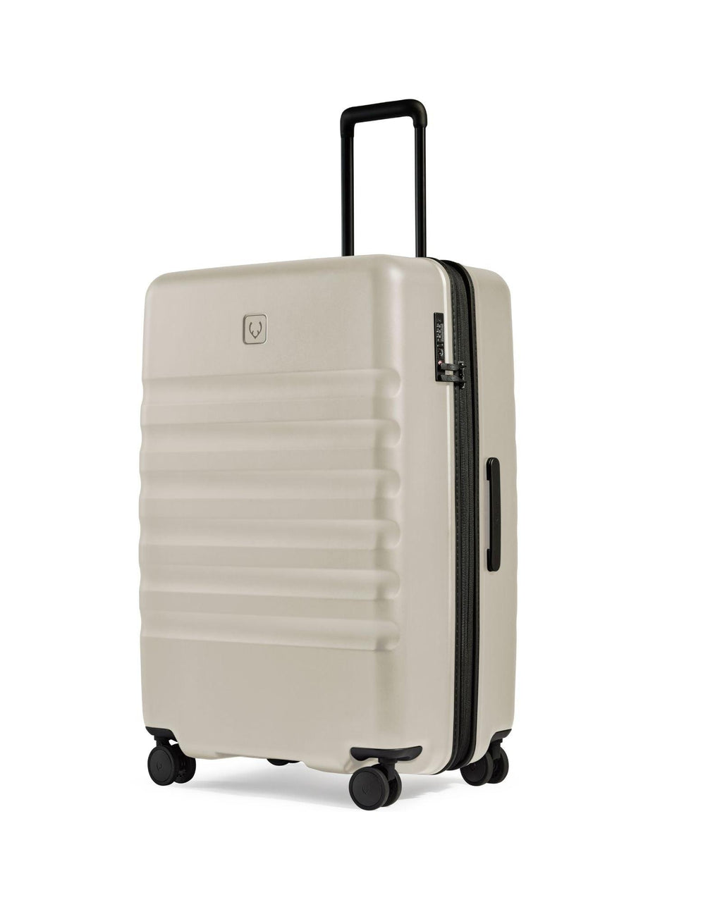 Antler Icon Stripe Expandable Hardside Large Spinner Suitcase - 78cm - Taupe Front Right Image 1