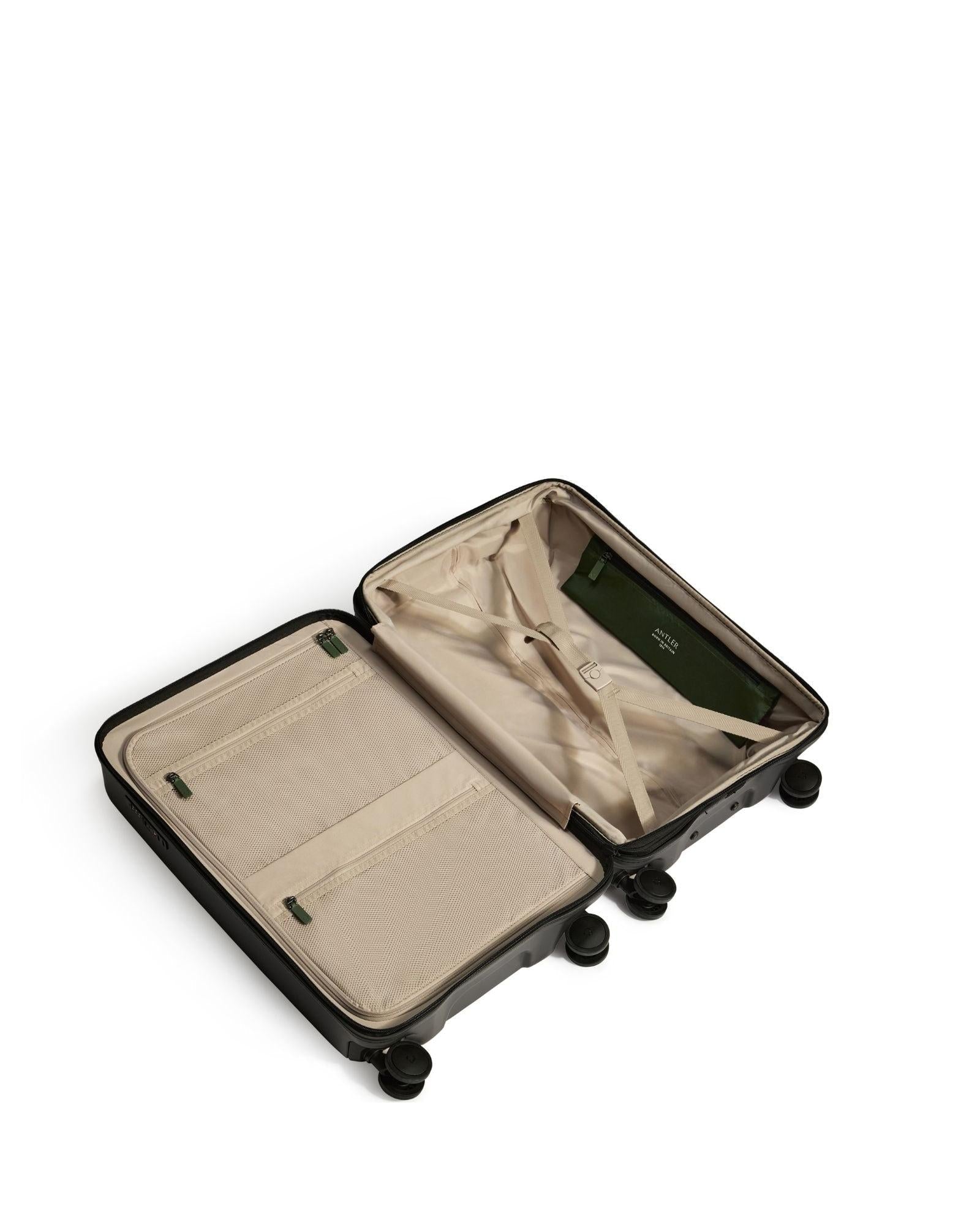 Antler Icon Stripe Expandable Hardside Medium Spinner Suitcase - 66cm - Black Interior Image 5