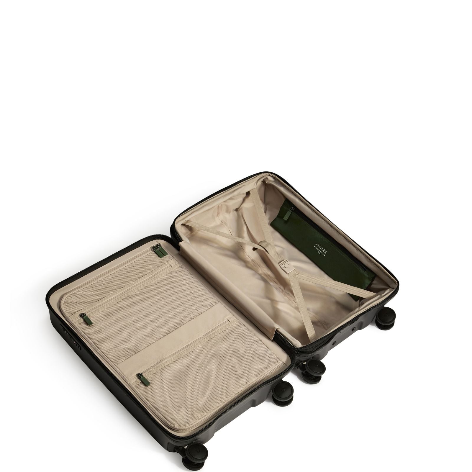 Antler Icon Stripe Expandable Hardside Medium Spinner Suitcase - 66cm - Black