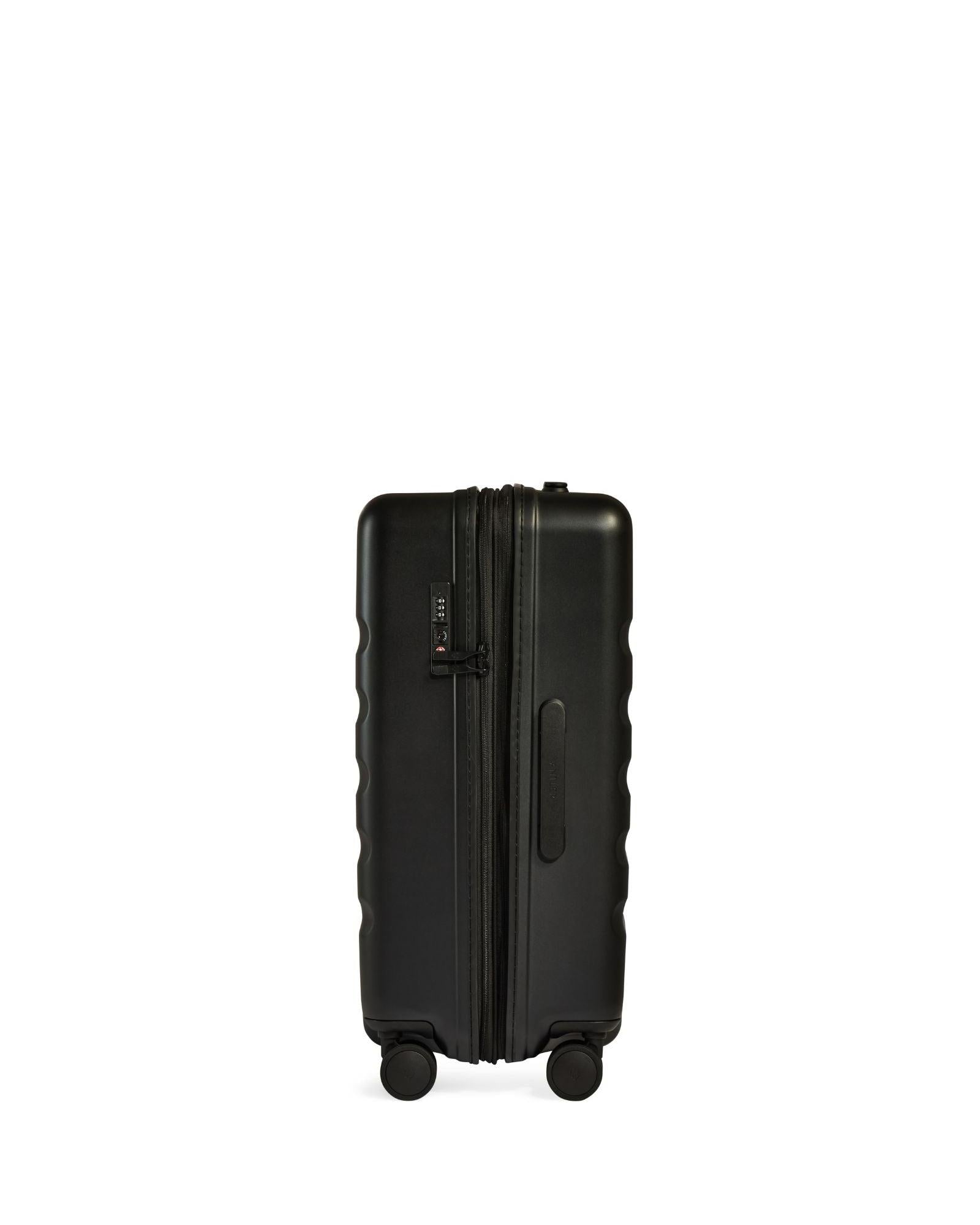 Antler Icon Stripe Expandable Hardside Medium Spinner Suitcase - 66cm - Black Image 4