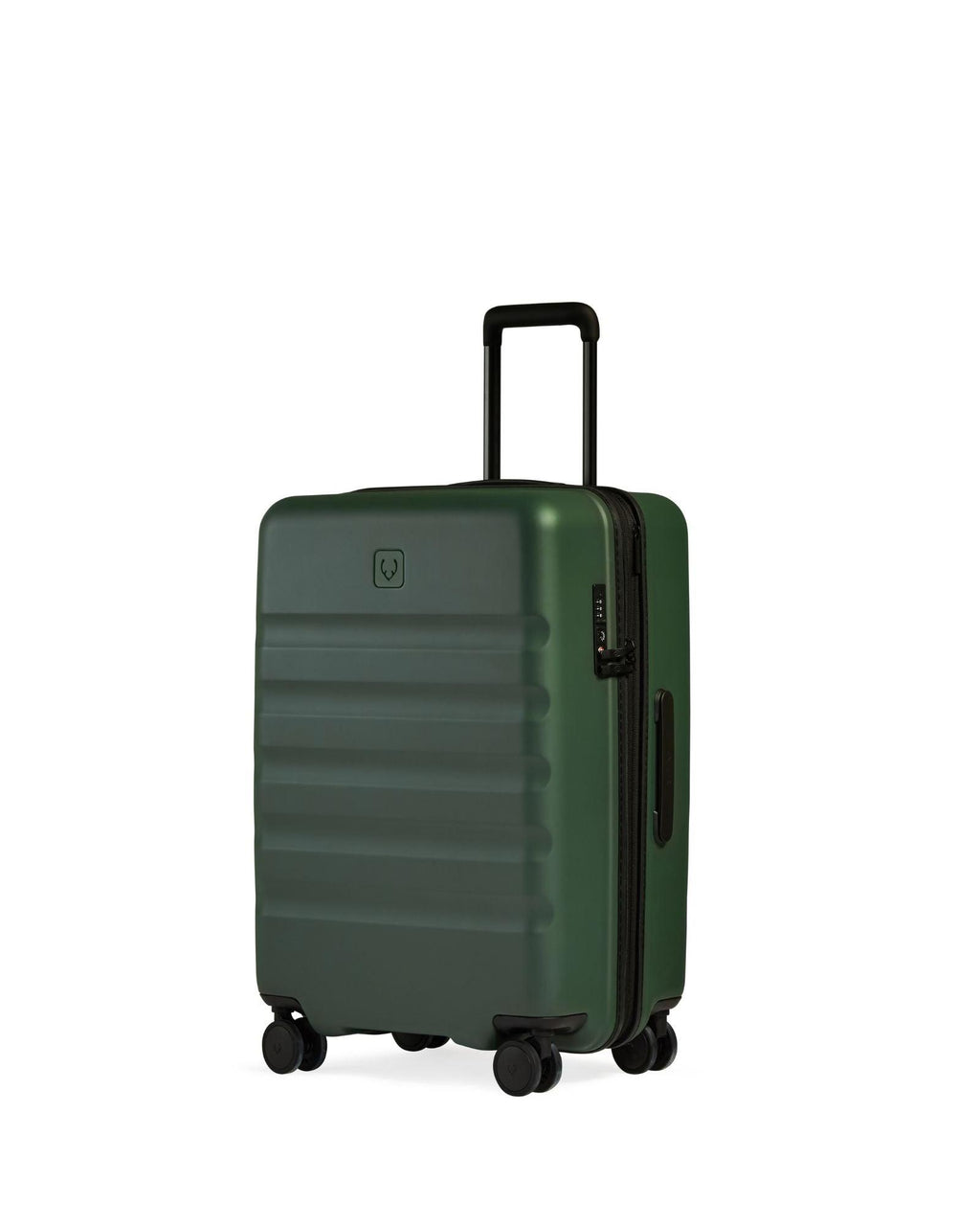 Antler Icon Stripe Expandable Hardside Medium Spinner Suitcase - 66cm - Green Front Right Image 1