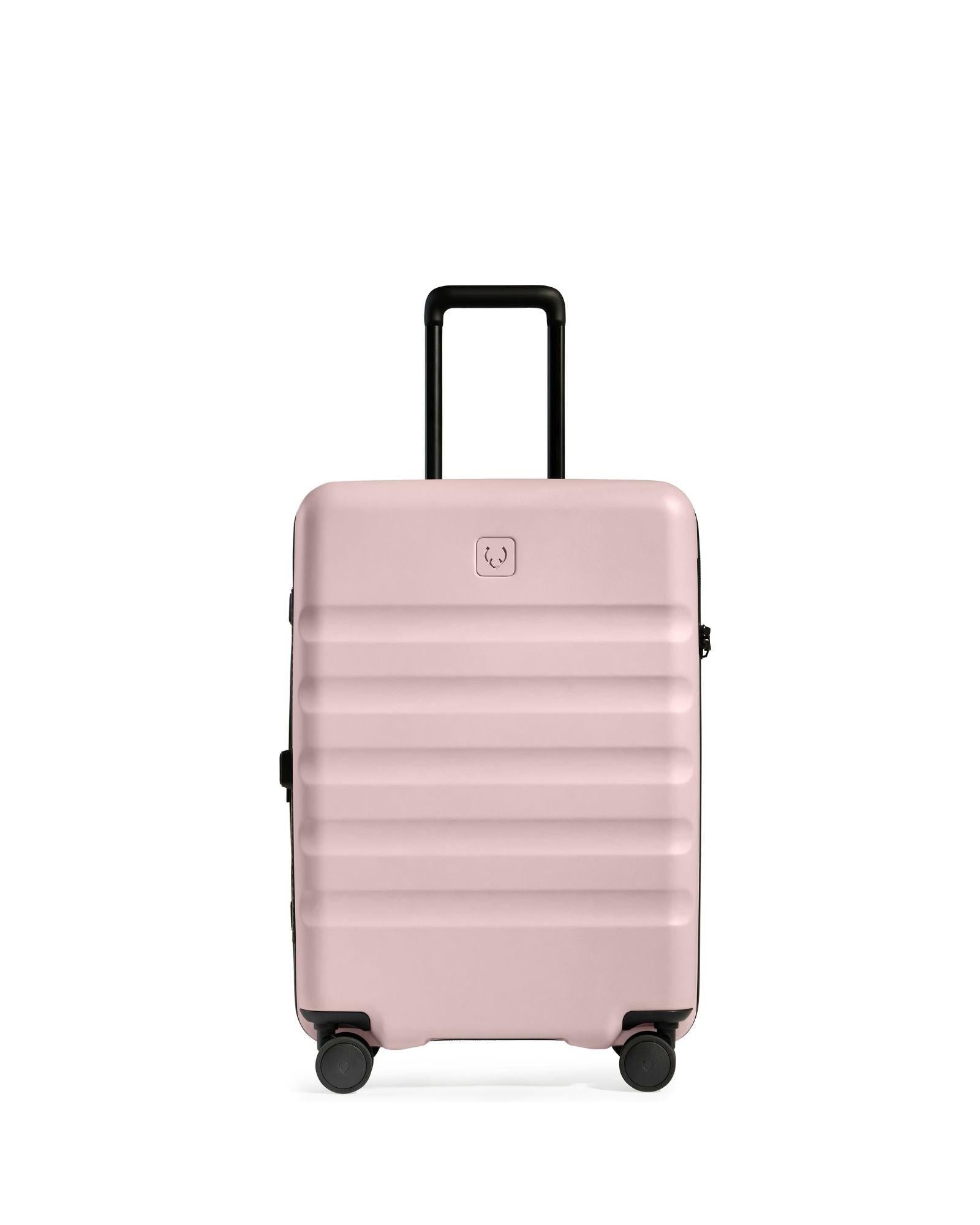 Antler Icon Stripe Expandable Hardside Medium Spinner Suitcase - 66cm - Moorland Pink Front Image 3