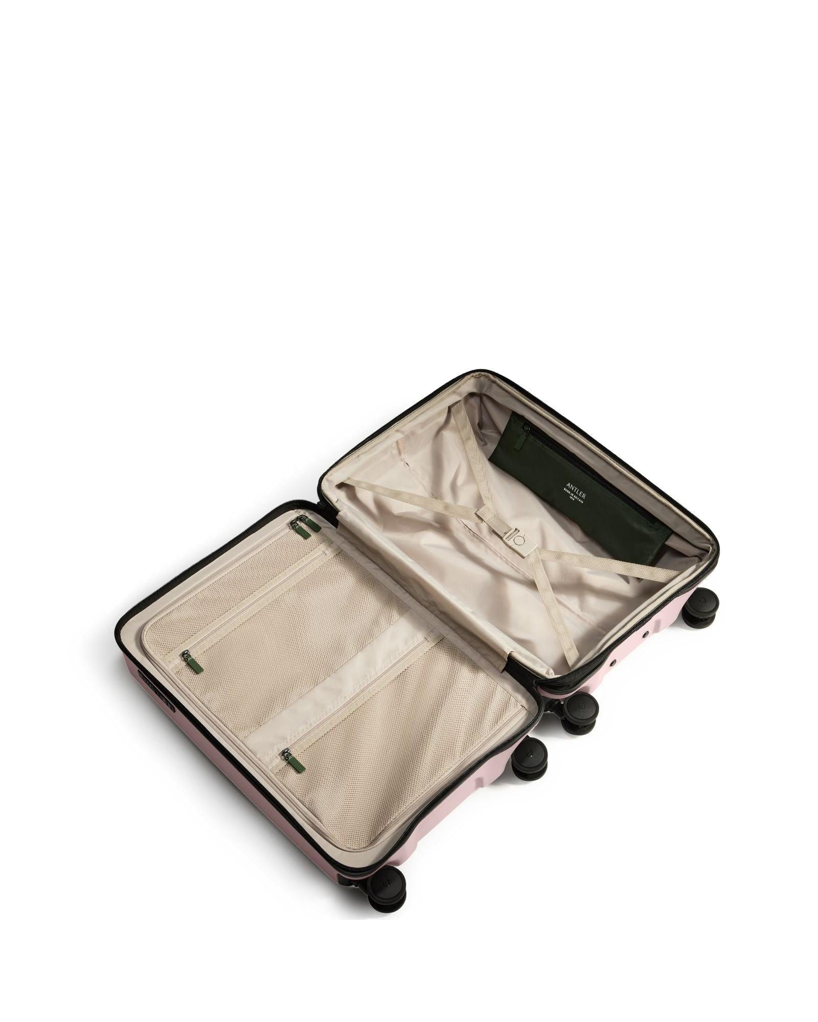 Antler Icon Stripe Expandable Hardside Medium Spinner Suitcase - 66cm - Moorland Pink Interior Image 6