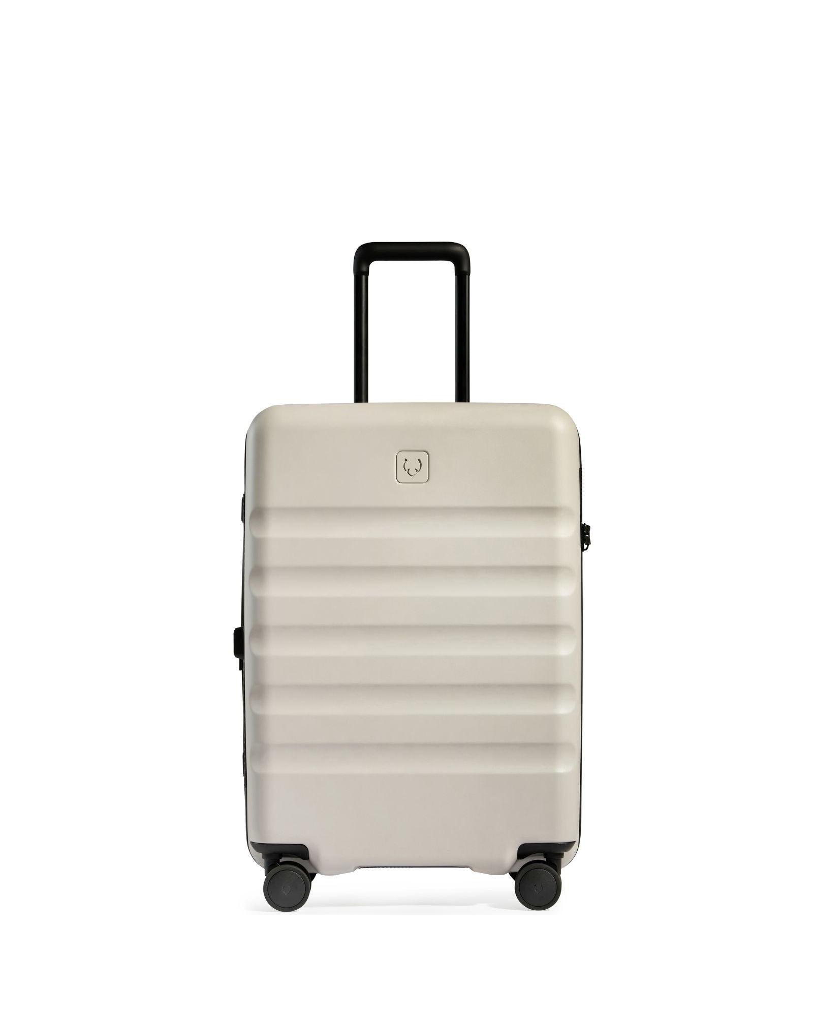 Antler Icon Stripe Expandable Hardside Medium Spinner Suitcase - 66cm - Taupe Front Image 2