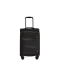 Antler Soft Stripe 2.0 Expandable Softside Carry-On Spinner Suitcase - 55cm - Black