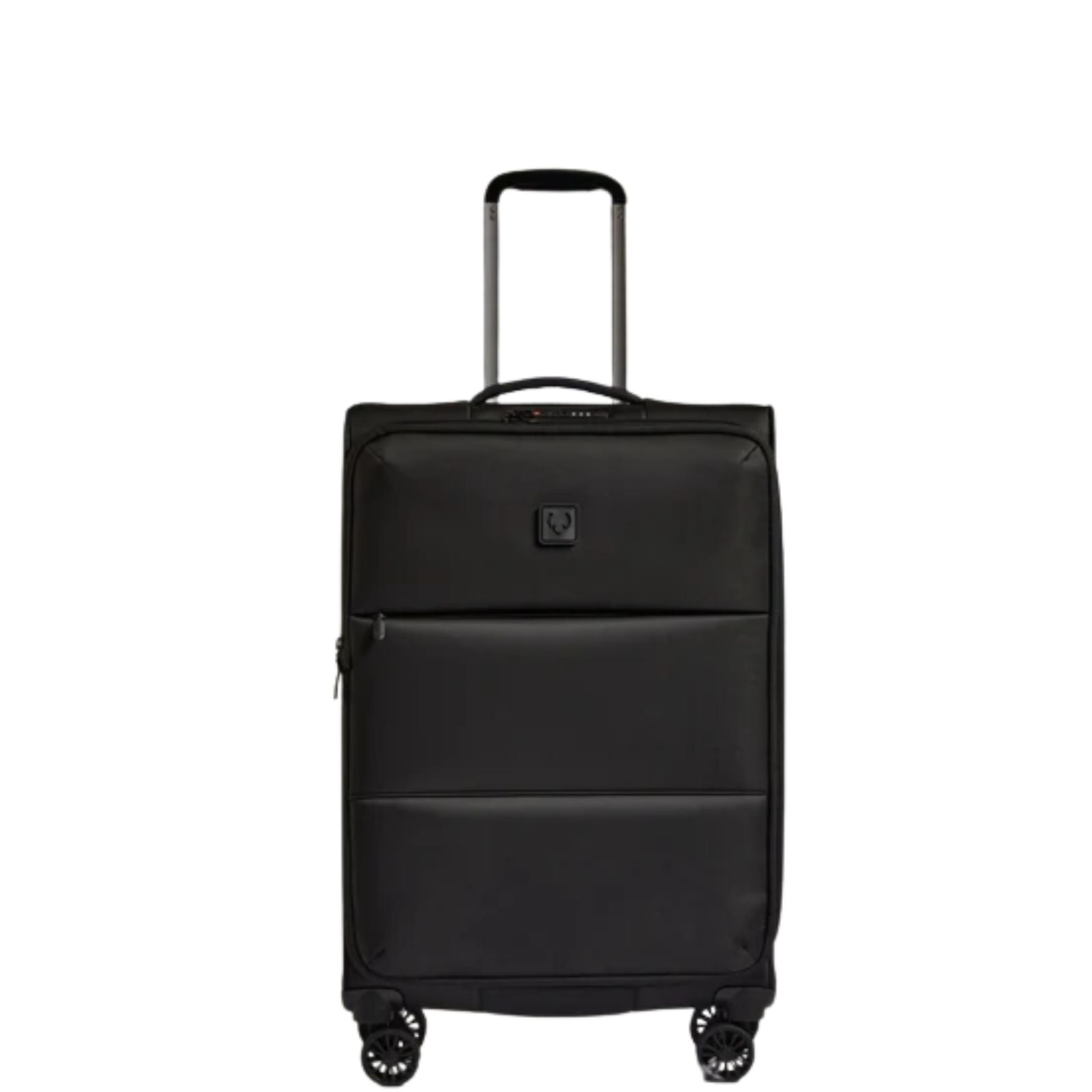 Antler Soft Stripe 2.0 Expandable Softside Medium Spinner Suitcase - 69cm - Black