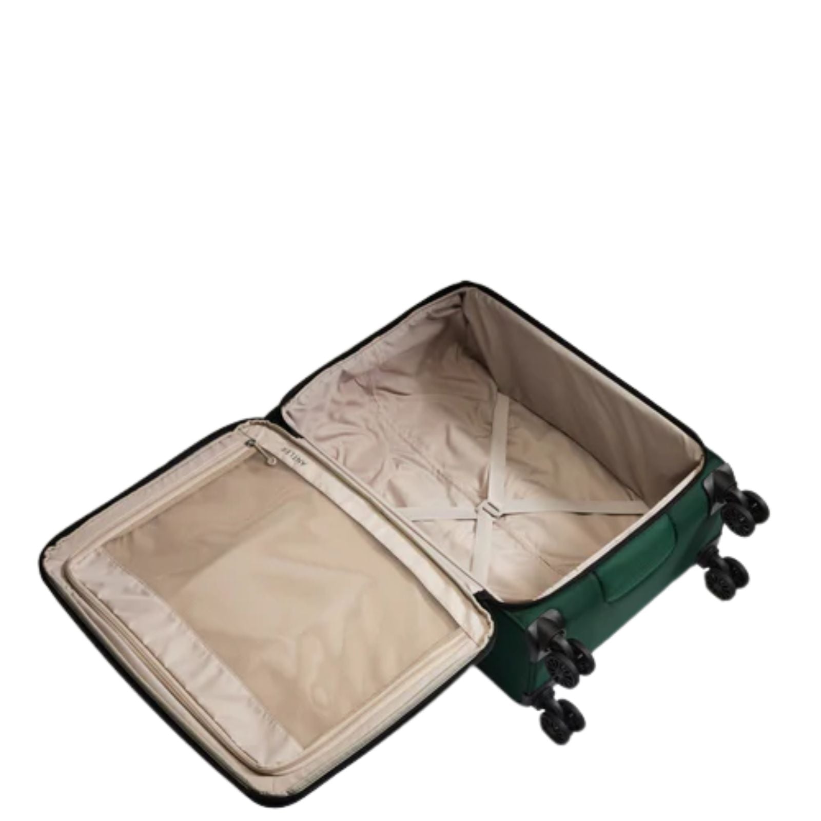 Antler Soft Stripe 2.0 Expandable Softside Medium Spinner Suitcase - 69cm - Green