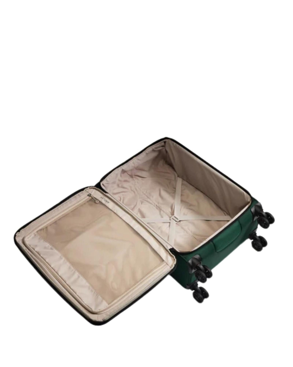 Antler Soft Stripe 2.0 Expandable Softside Large Spinner Suitcase - 81cm - Green Interior Image 6