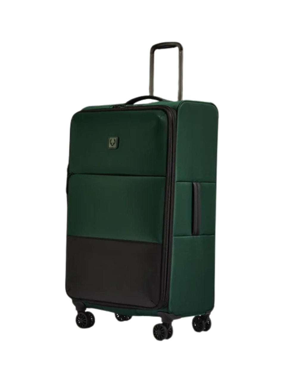 Antler Soft Stripe 2.0 Expandable Softside Large Spinner Suitcase - 81cm - Green Front Right Image 1
