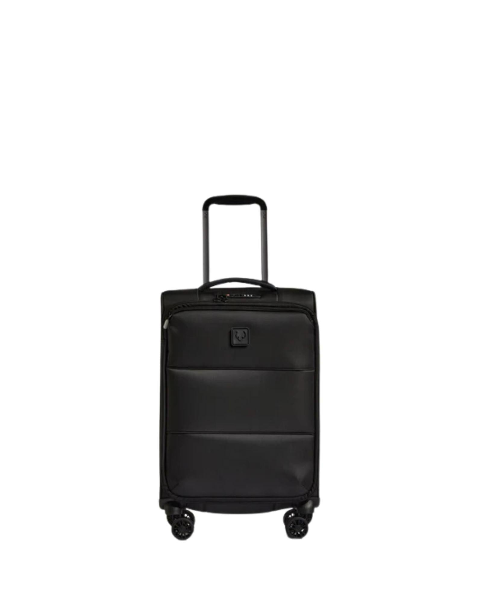 Antler Soft Stripe 2.0 Expandable Softside Carry-On Spinner Suitcase - 55cm - Black Front Image 1