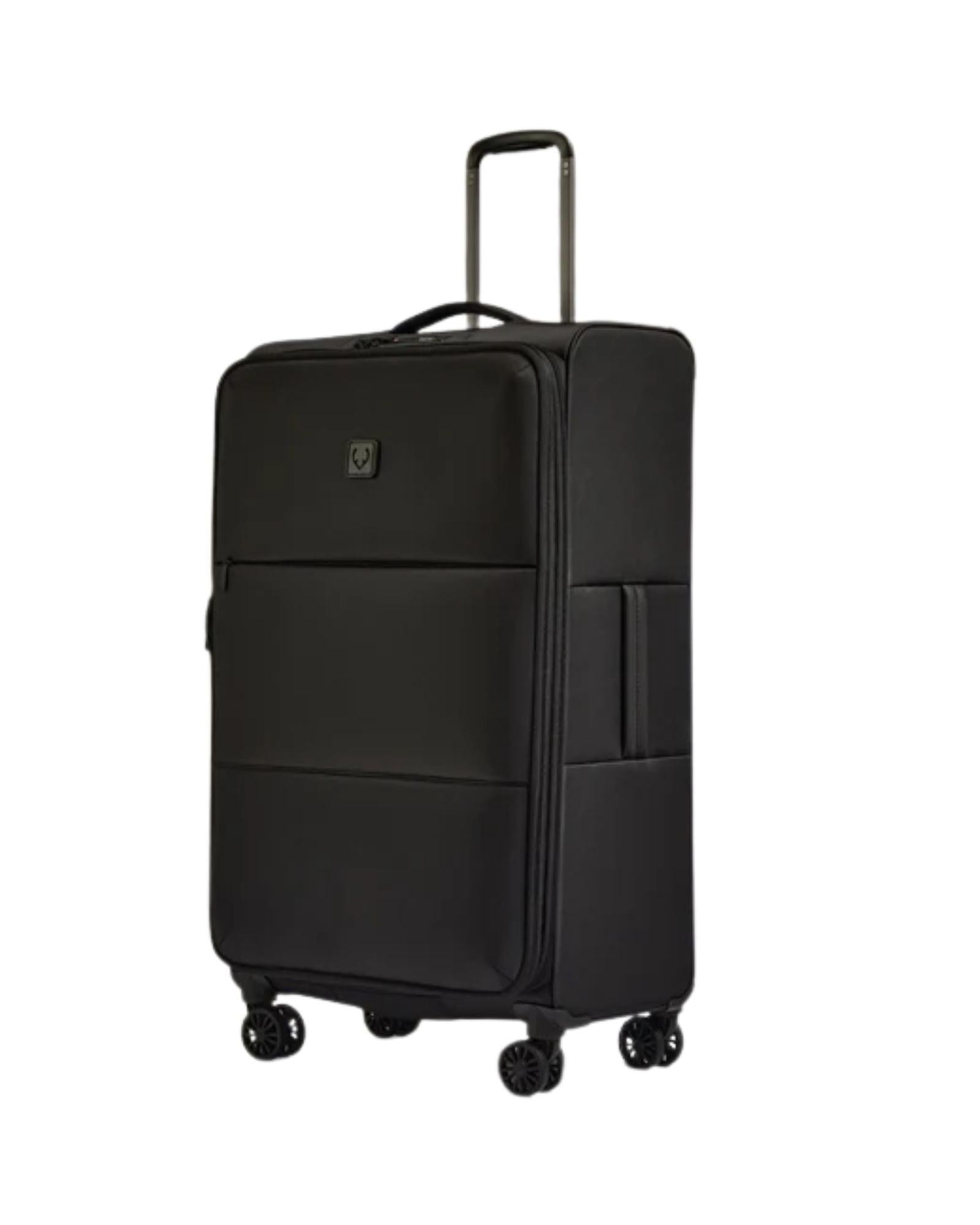 Antler Soft Stripe Expandable softside 3-Piece Spinner Luggage Set - Black