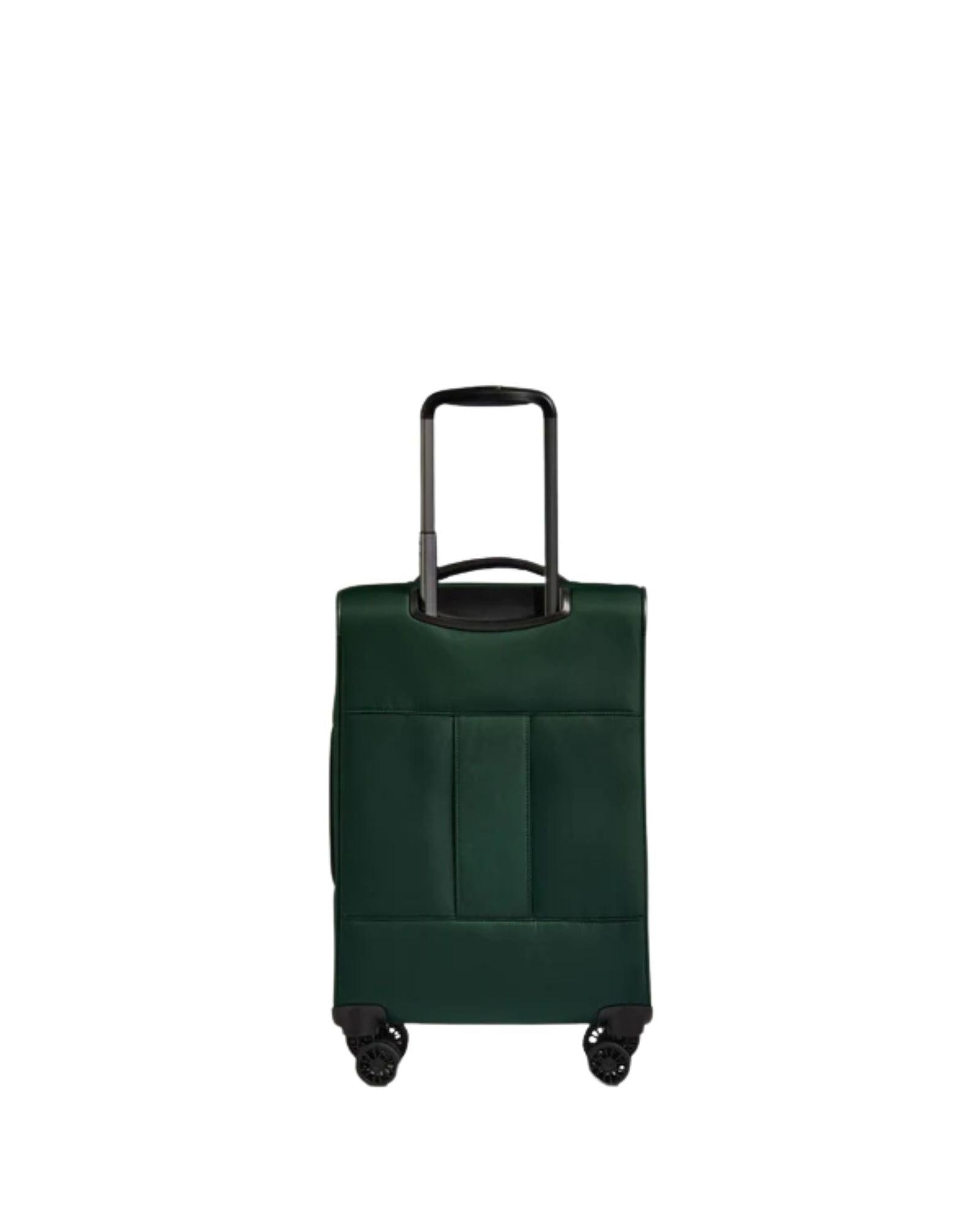 Antler Soft Stripe 2.0 Expandable Softside Carry-On Spinner Suitcase - 55cm - Green Back Image 4