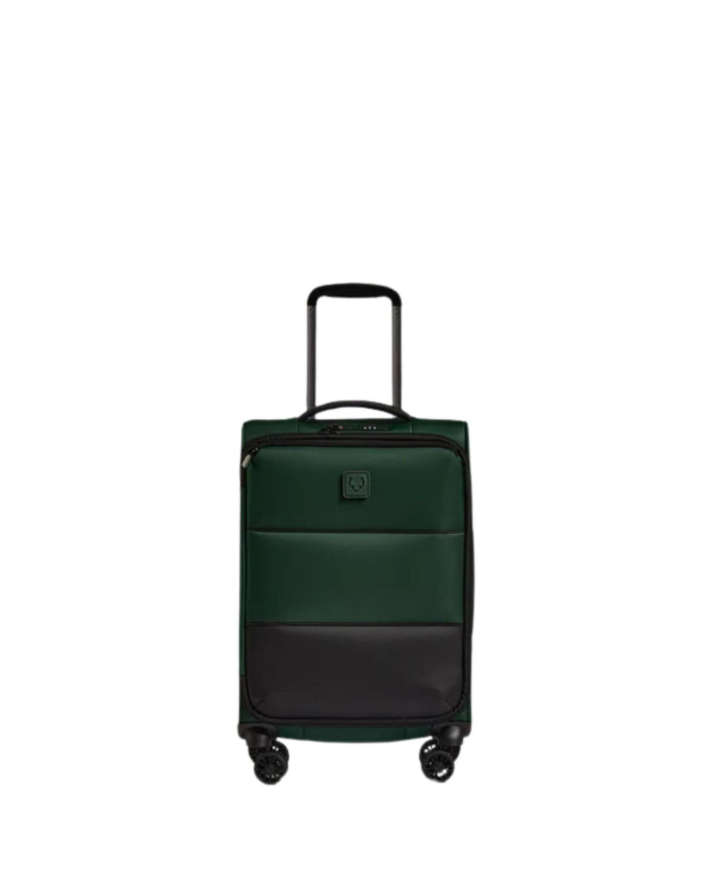 Antler Soft Stripe 2.0 Expandable Softside Carry-On Spinner Suitcase - 55cm - Green Front Image 3