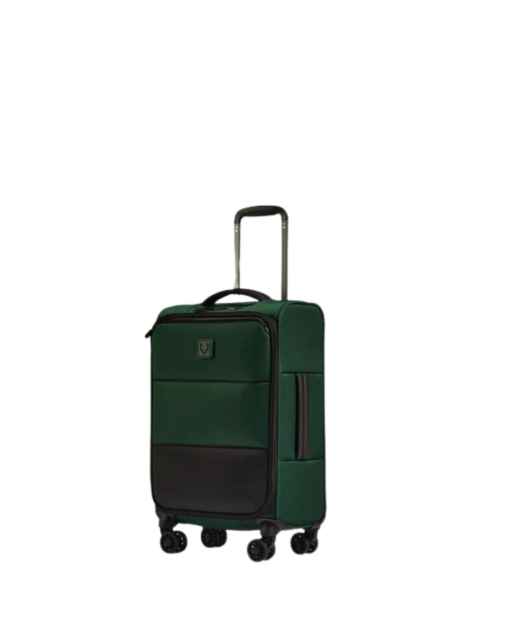 Antler Soft Stripe 2.0 Expandable Softside Carry-On Spinner Suitcase - 55cm - Green Front Right Image 1