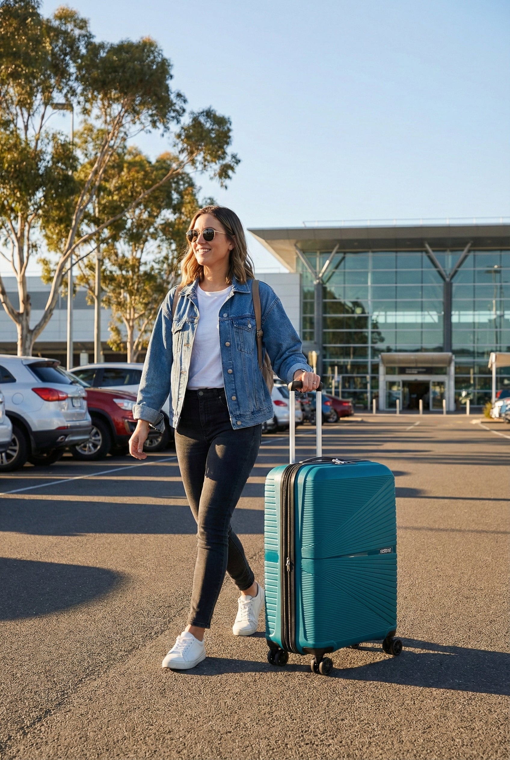 American Tourister Airconic Lightweight Hardside Medium Spinner Suitcase - 67cm - Deep Ocean Image 9