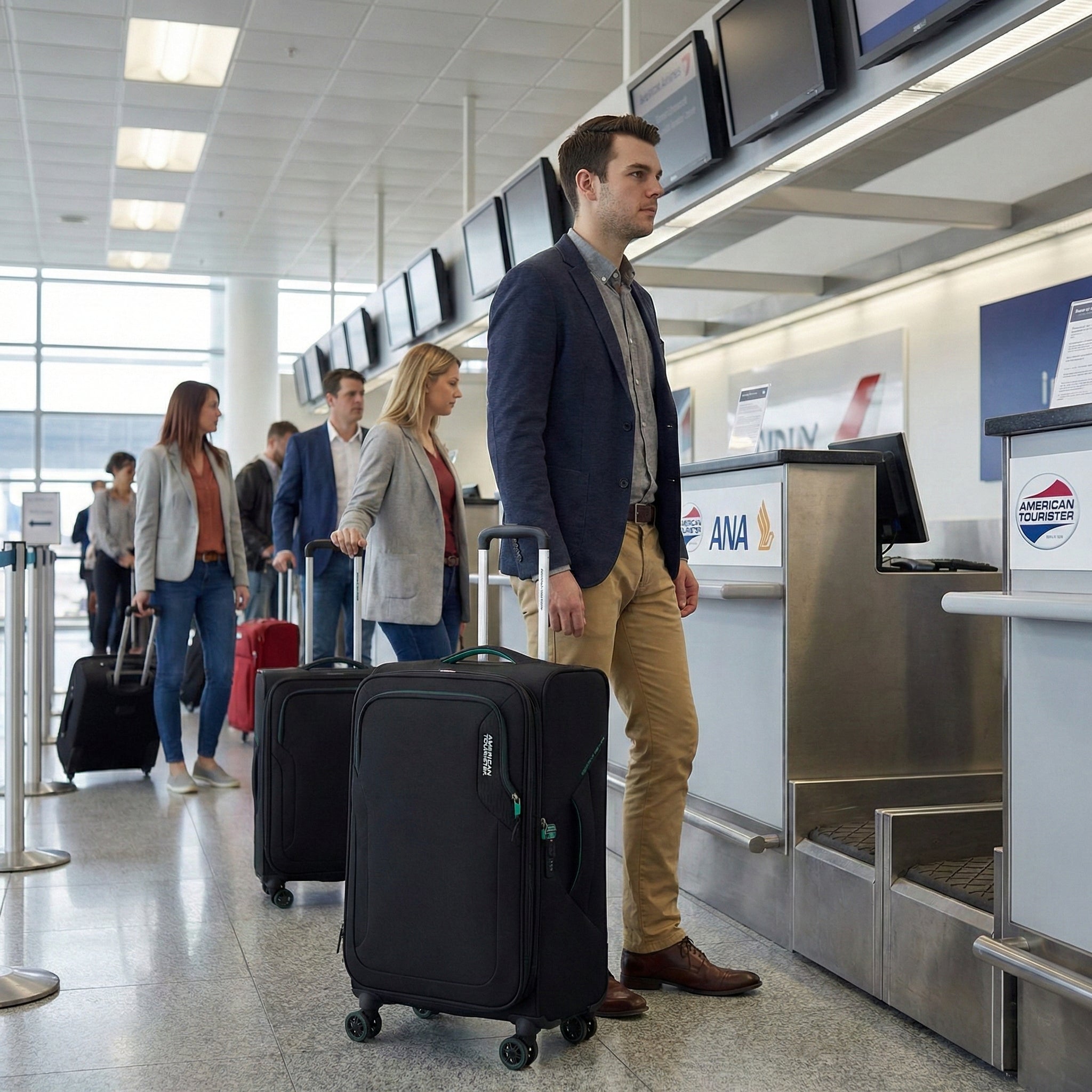 American Tourister Applite 5 Expandable Softside Large Spinner Suitcase - 82cm - Black Image 12