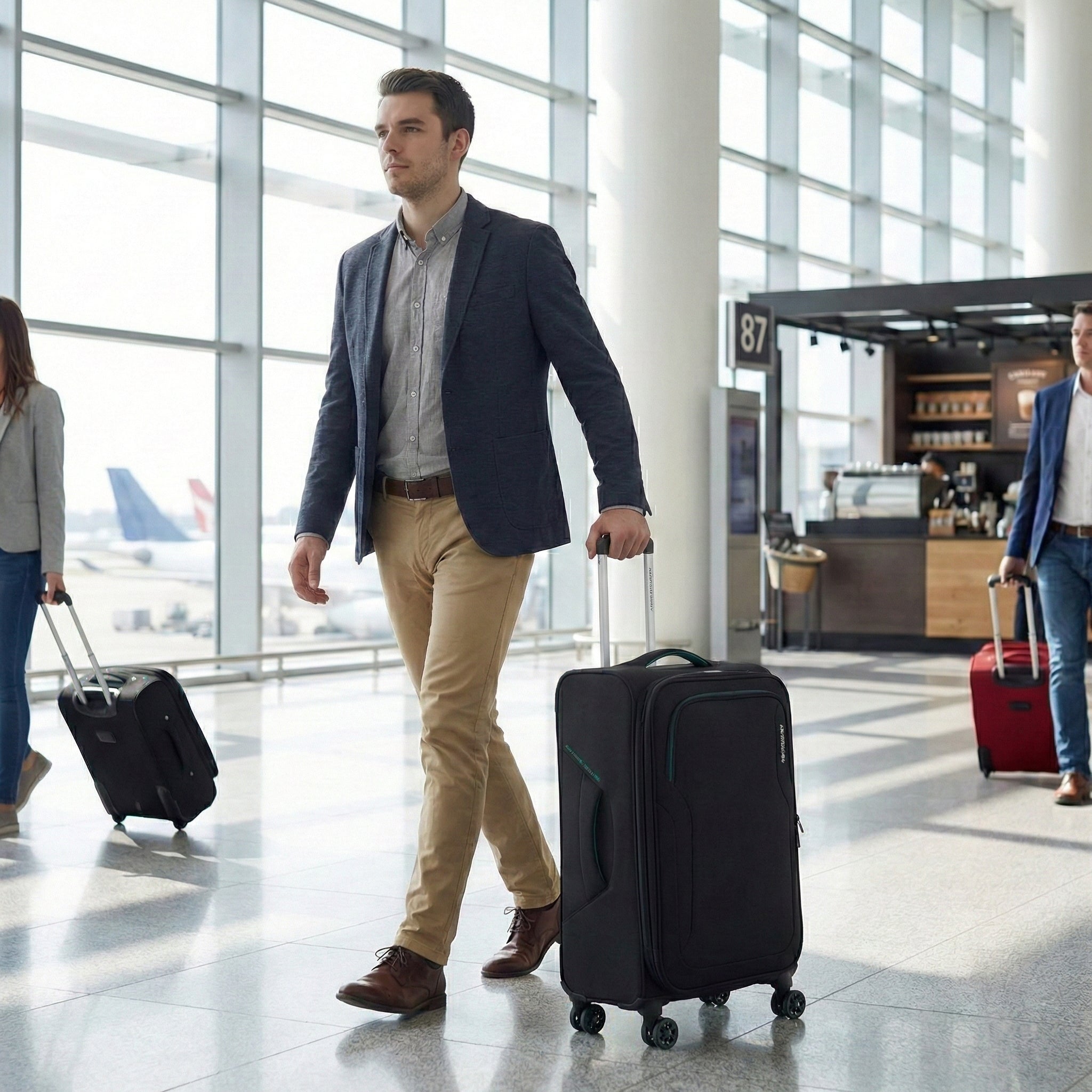 American Tourister Applite 5 Expandable Softside Medium Spinner Suitcase - 72cm - Black Image 14