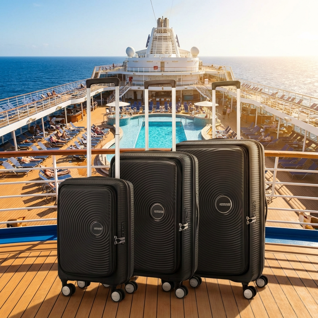 American Tourister Curio 2 Expandable Hardside 3-Piece Spinner Luggage Set - Black Image 7
