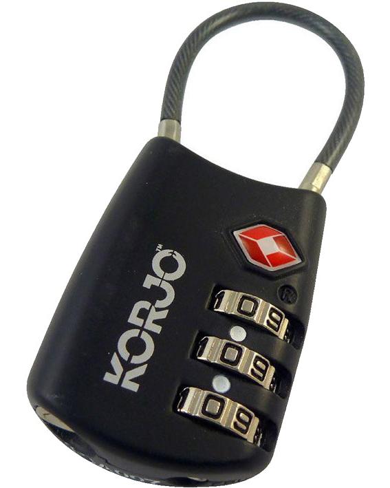 Korjo TSA Flexi 3-Dial Cable Combination Lock Image 1