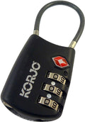 Korjo TSA Flexi 3-Dial Cable Combination Lock