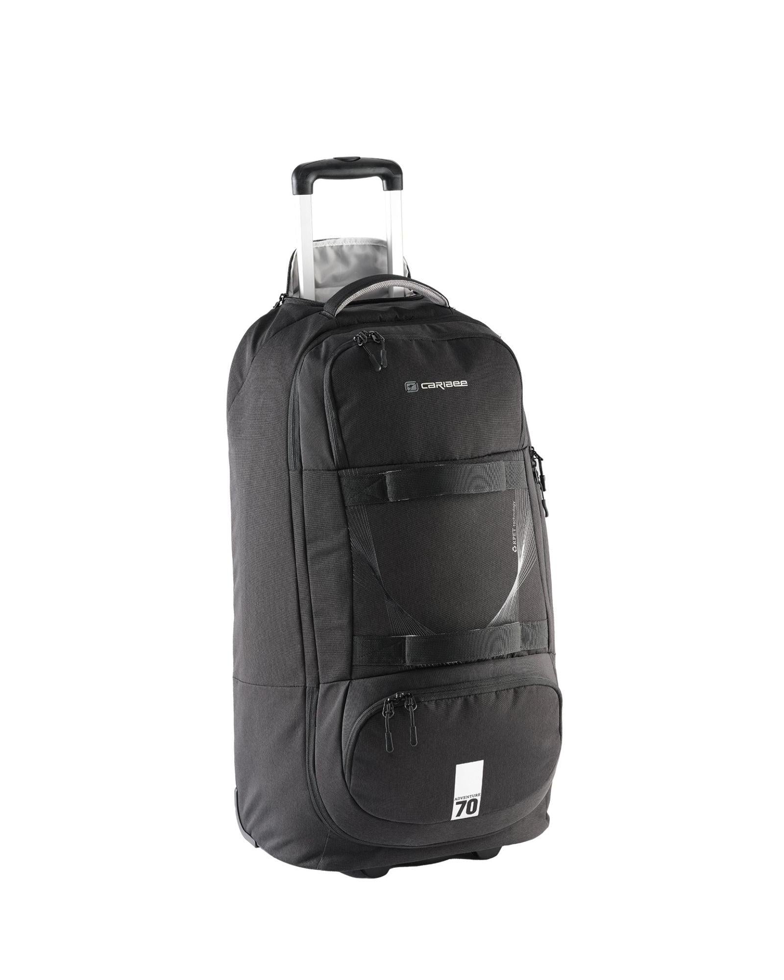 Caribee Adventure Hybrid Wheeled Backpack - 70L - Black Front Left Image 1