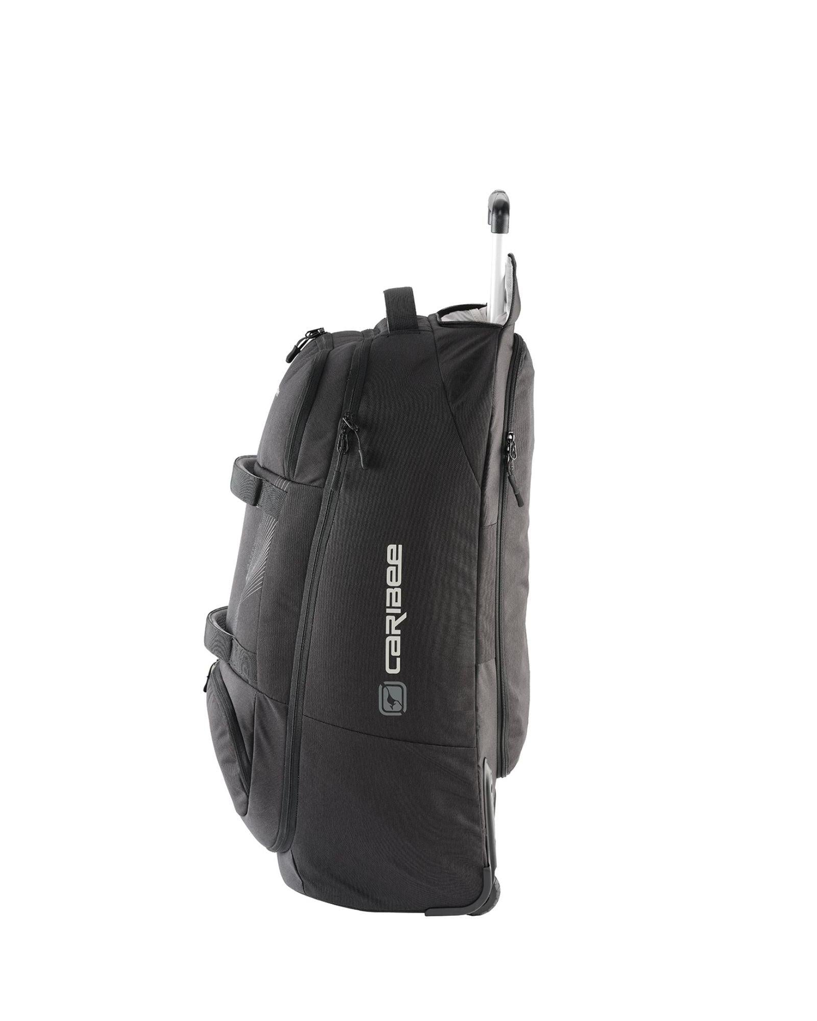 Caribee Adventure Hybrid Wheeled Backpack - 70L - Black Back Image 4