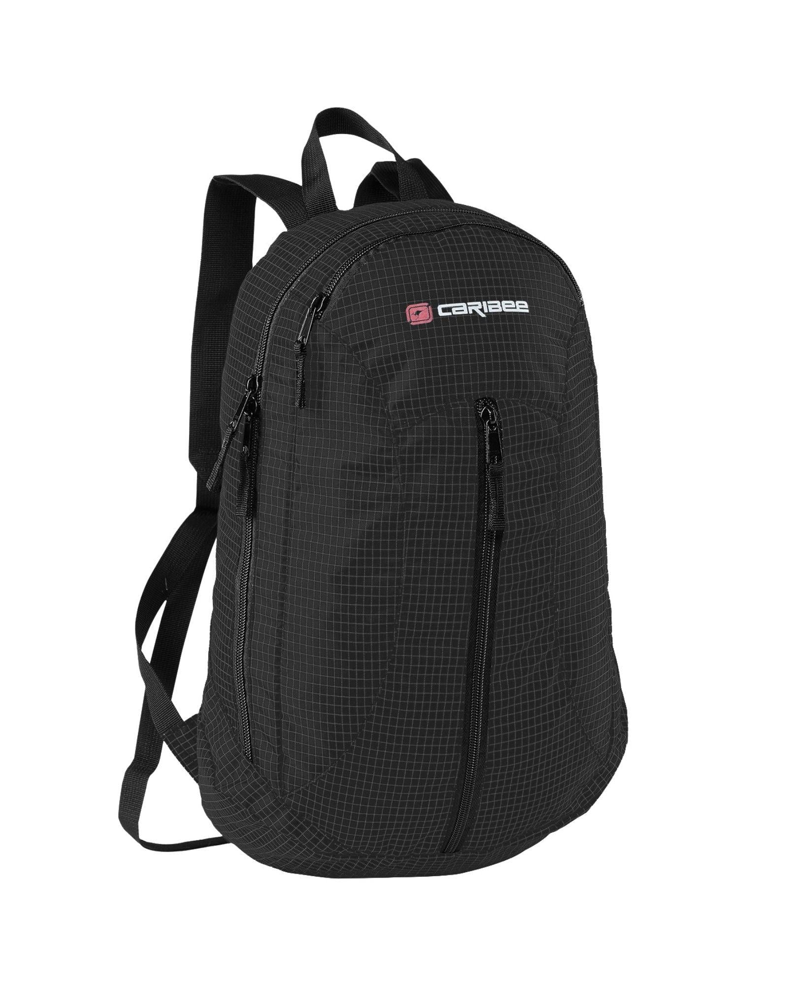 Caribee Foldaway Backpack - 20L - Black Front Left Image 1