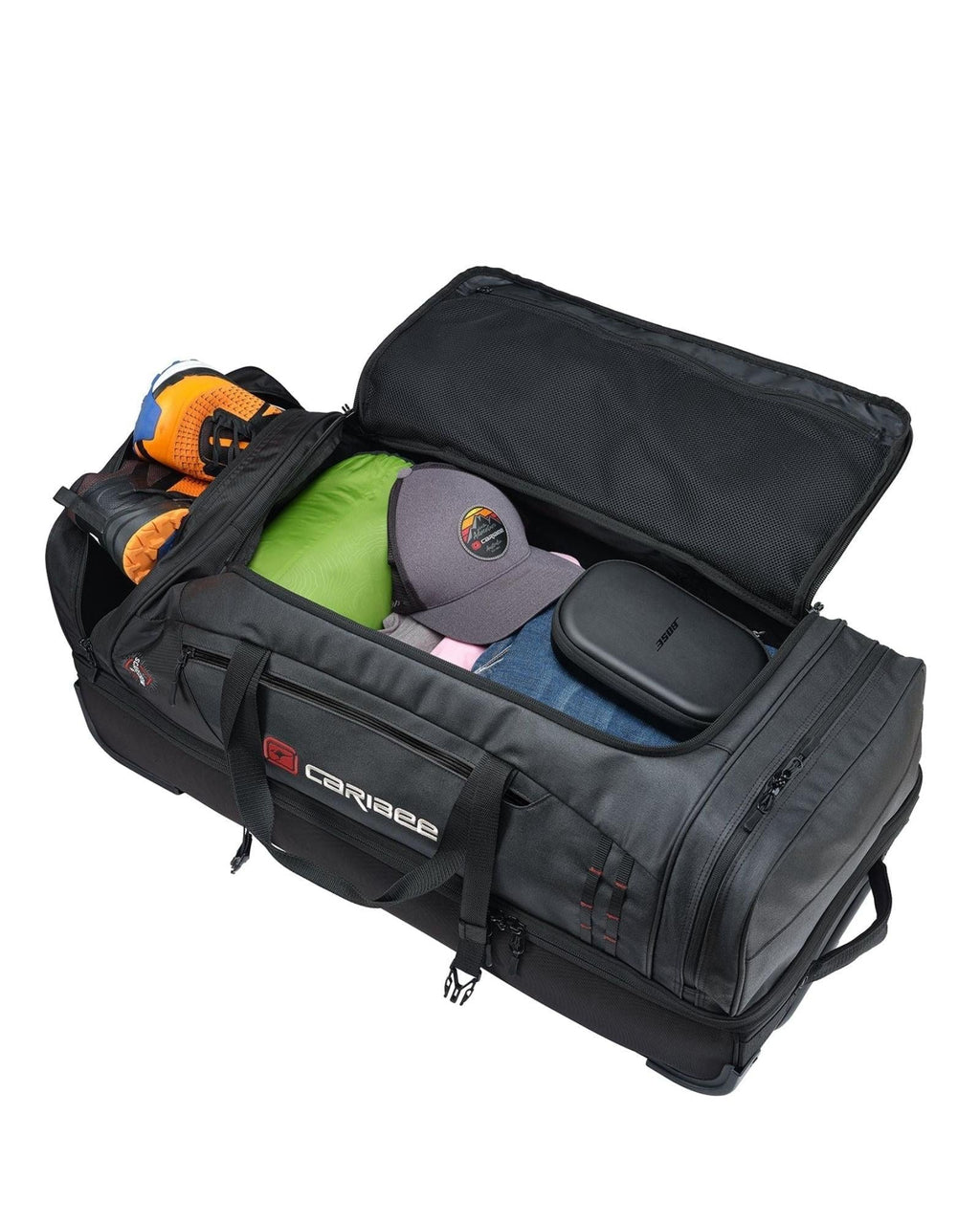 Caribee Scarecrow V2 Large Wheeled Duffle Bag - 100L - Black