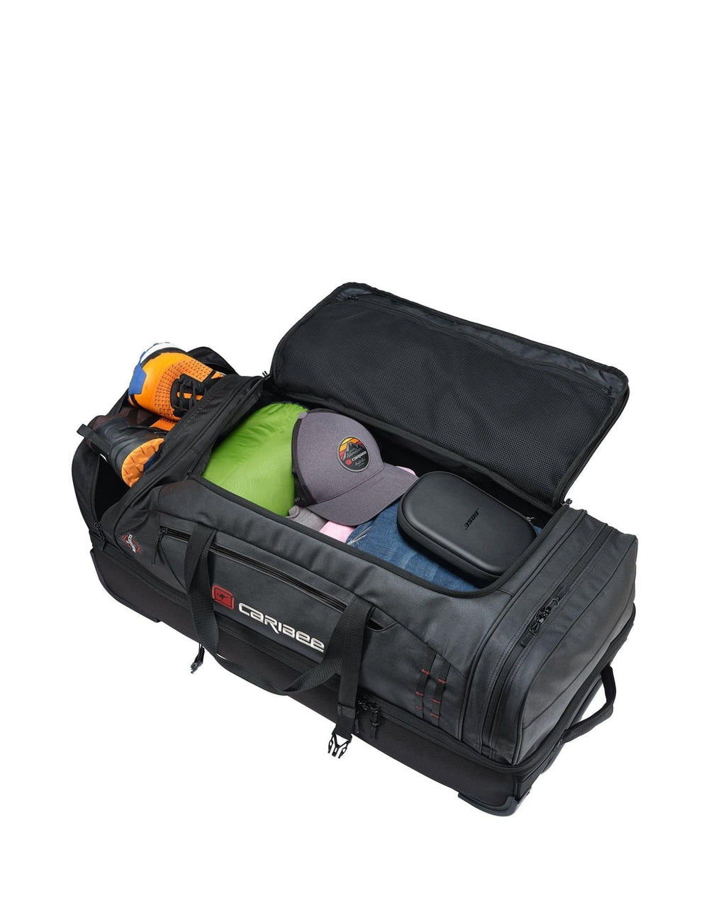 Caribee Scarecrow V2 Medium Wheeled Duffle Bag - 75L - Black