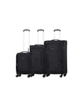 Delphin Caspian 2 Softside 3-Piece Spinner Luggage Set - Black