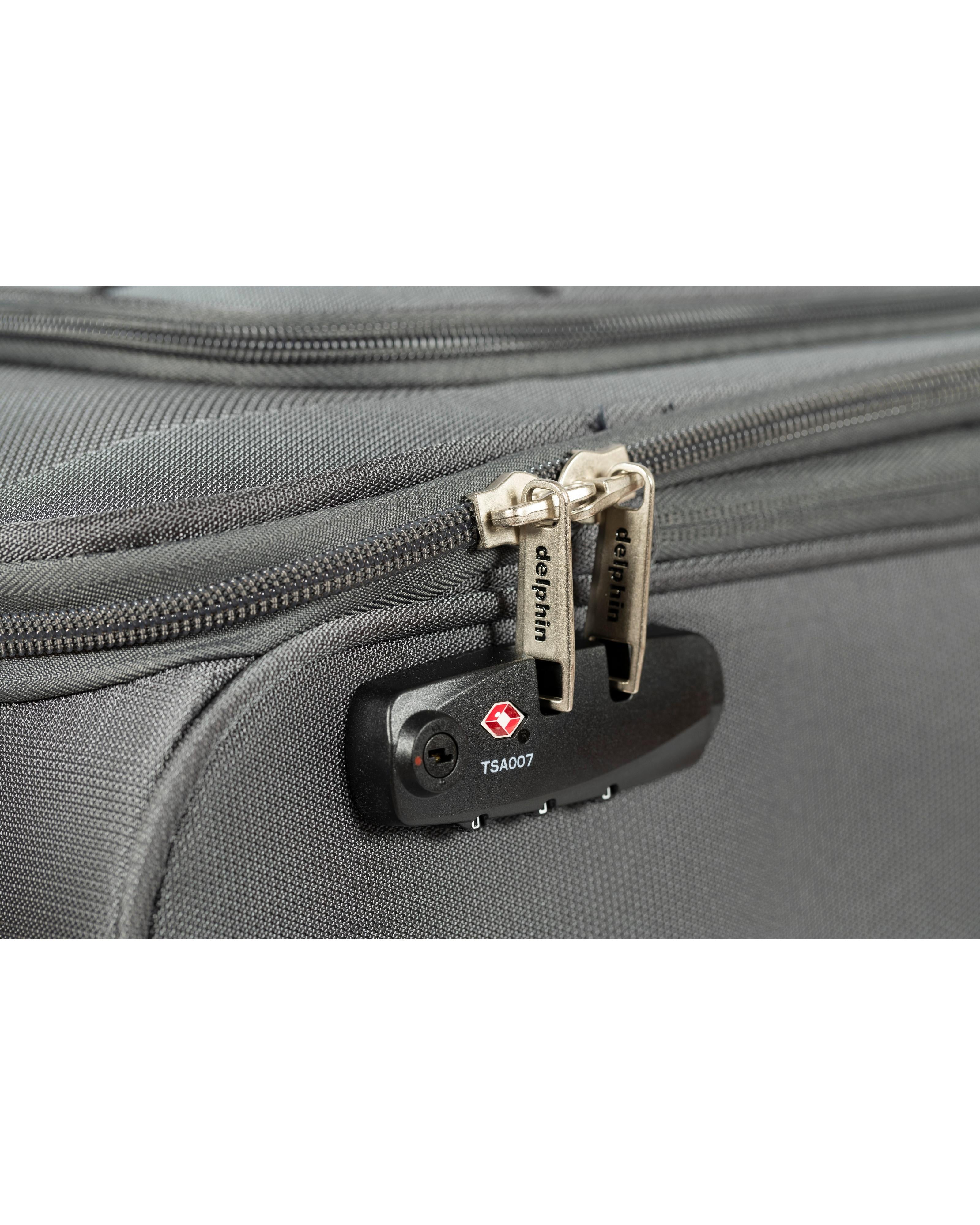 Delphin Caspian 2 Softside 3-Piece Spinner Luggage Set - Grey Image 7