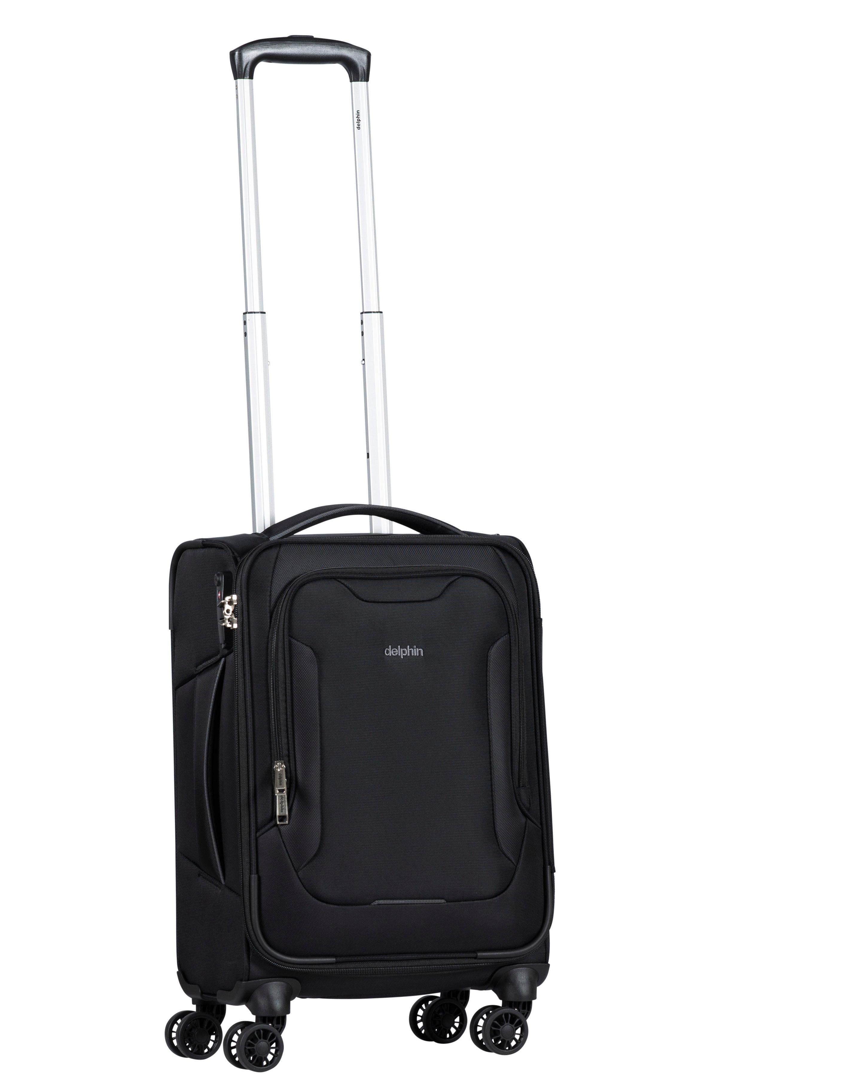 Delphin Caspian 2 Softside Carry-On Spinner Suitcase - 56cm - Black
