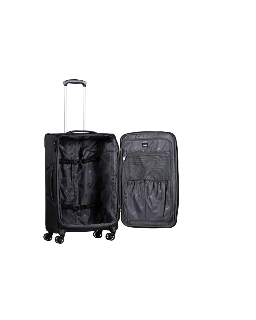 Delphin Caspian 2 Softside Medium Spinner Suitcase - 73cm - Black