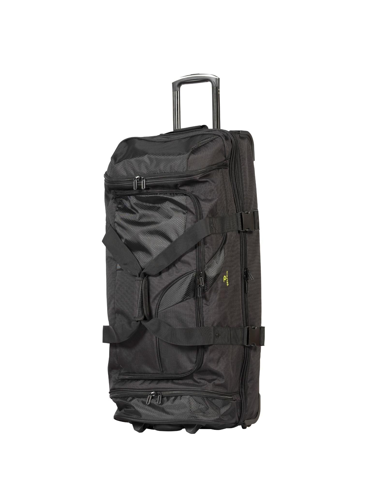 Delphin Corfu 2 Medium Wheeled Duffle Bag - 80L - Black Front Right Image 1