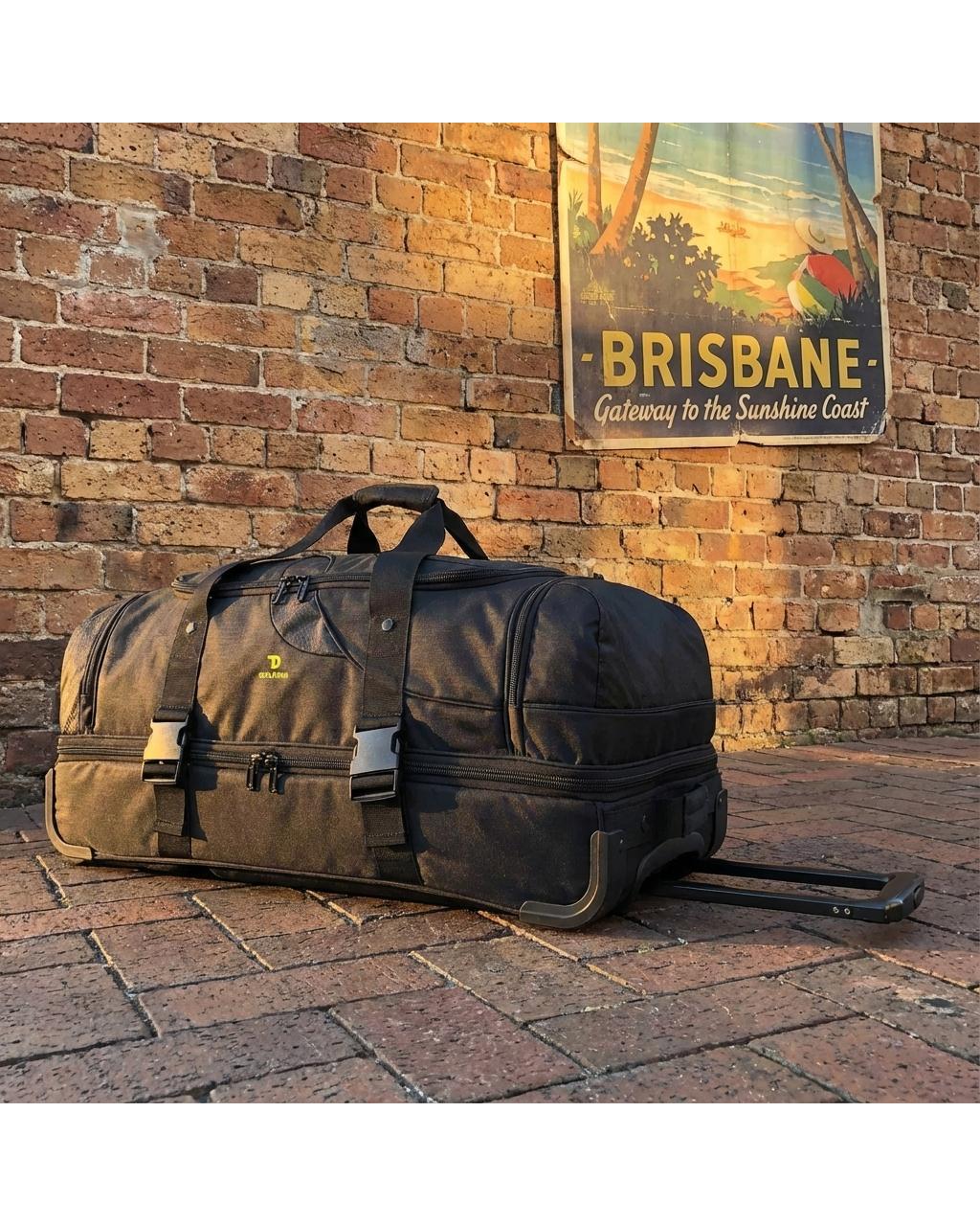 Delphin Corfu 2 Medium Wheeled Duffle Bag - 80L - Black