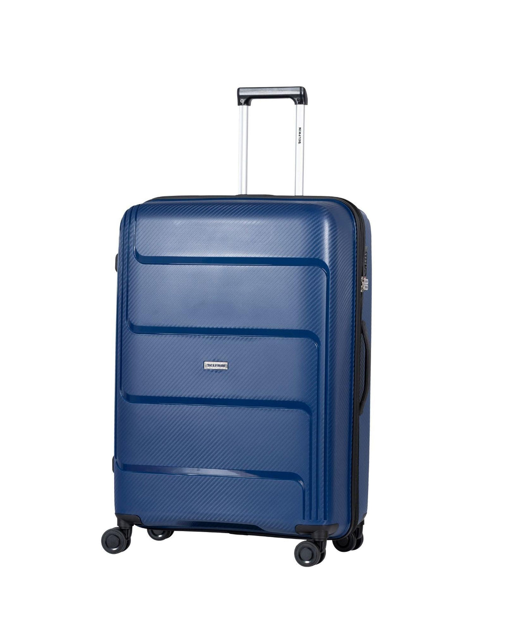 Delphin Verona Hardside 2-Piece Spinner Luggage Set - Large & Carry-On - Blue Front Right Image 5