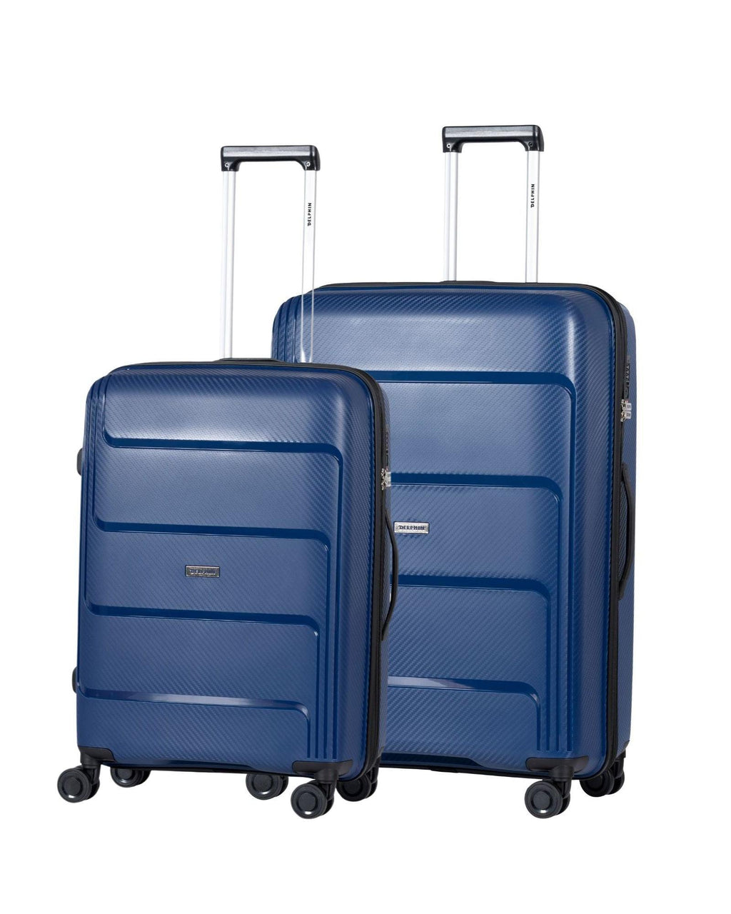 Delphin Verona Hardside 2-Piece Spinner Luggage Set - Large & Medium - Blue Image 1