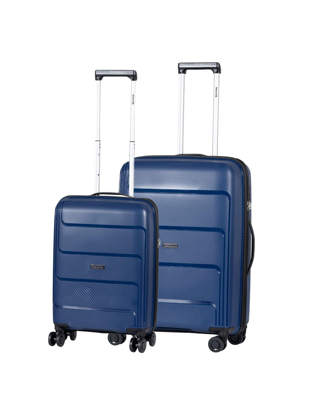 Delphin Verona Hardside 2-Piece Spinner Luggage Set - Medium & Carry-On - Blue Image 1