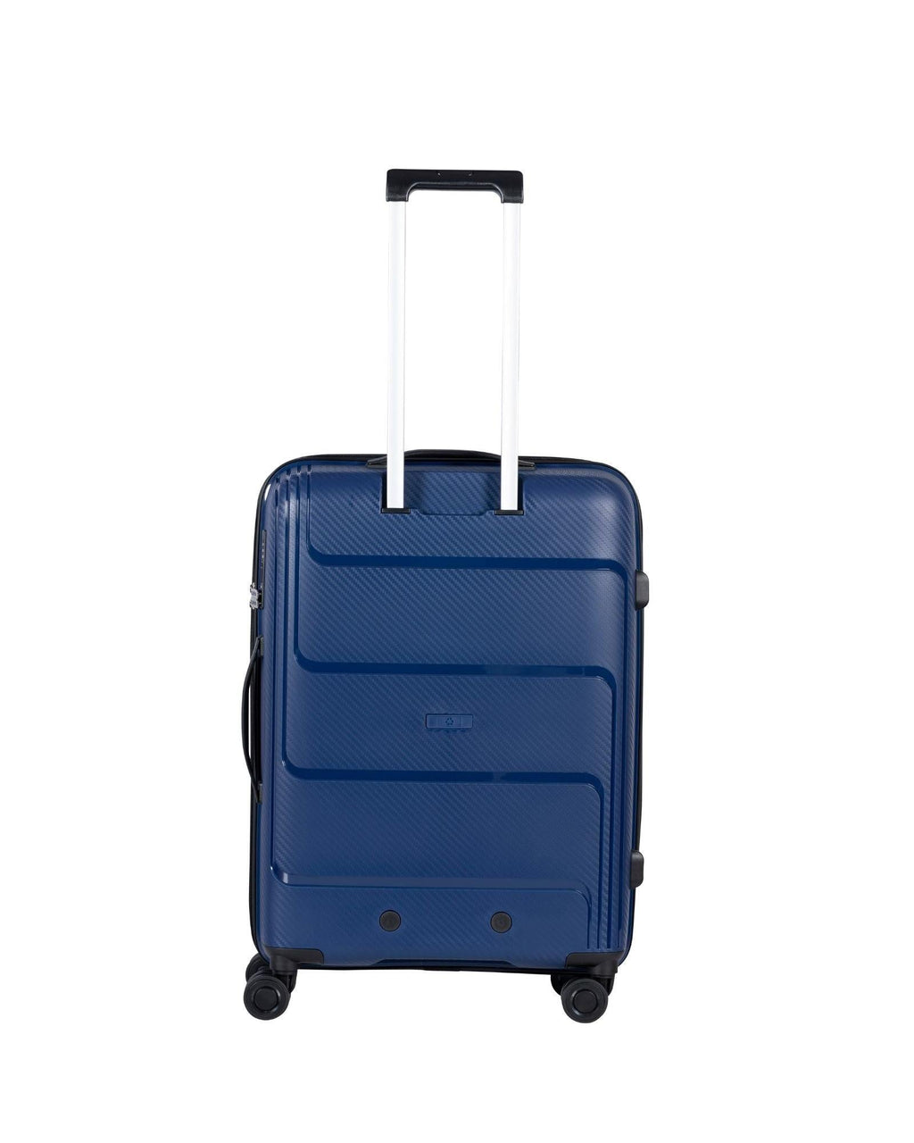 Delphin Verona Hardside 2-Piece Spinner Luggage Set - Medium & Carry-On - Blue Back Image 4