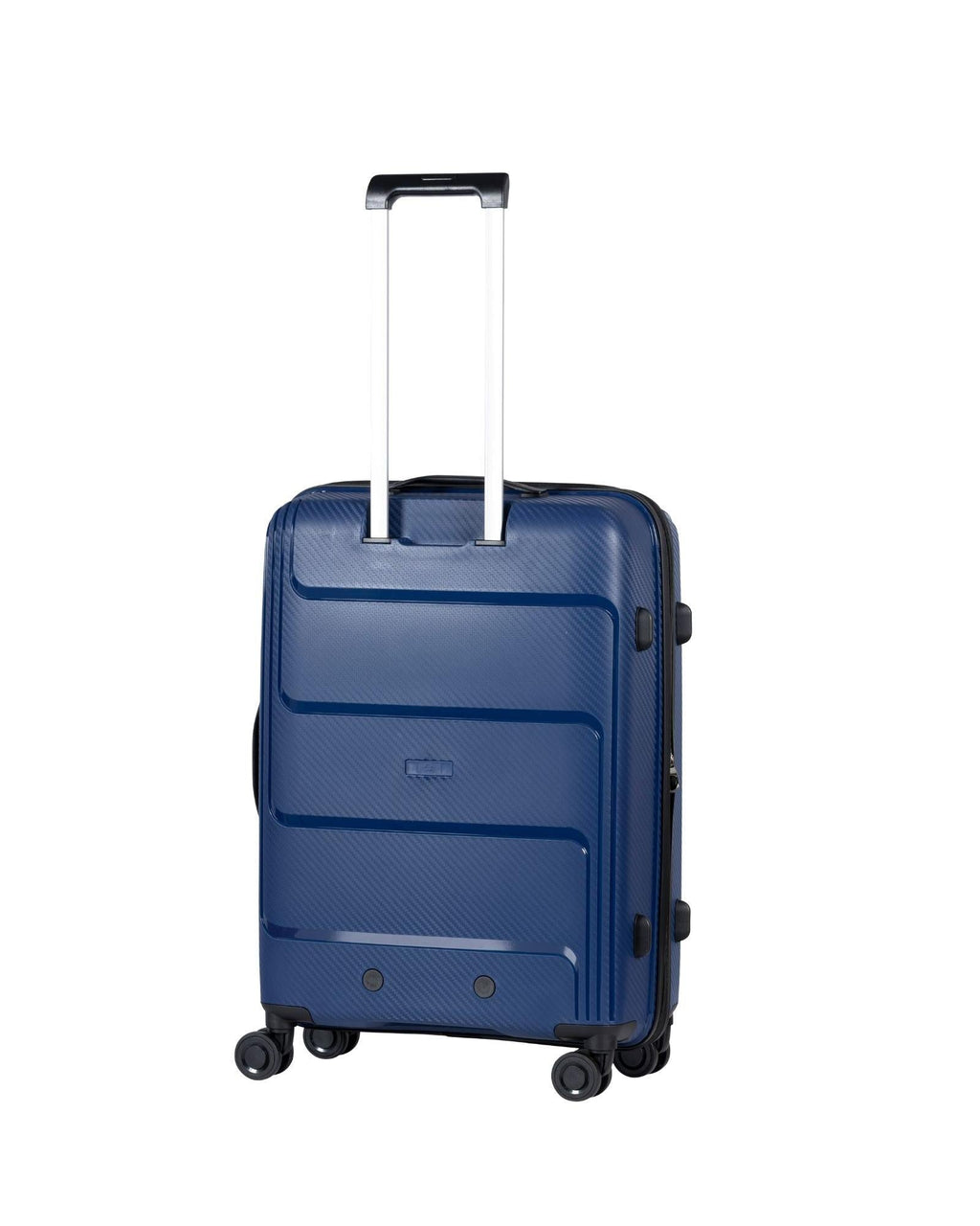 Delphin Verona Hardside 2-Piece Spinner Luggage Set - Medium & Carry-On - Blue Back Right Image 5