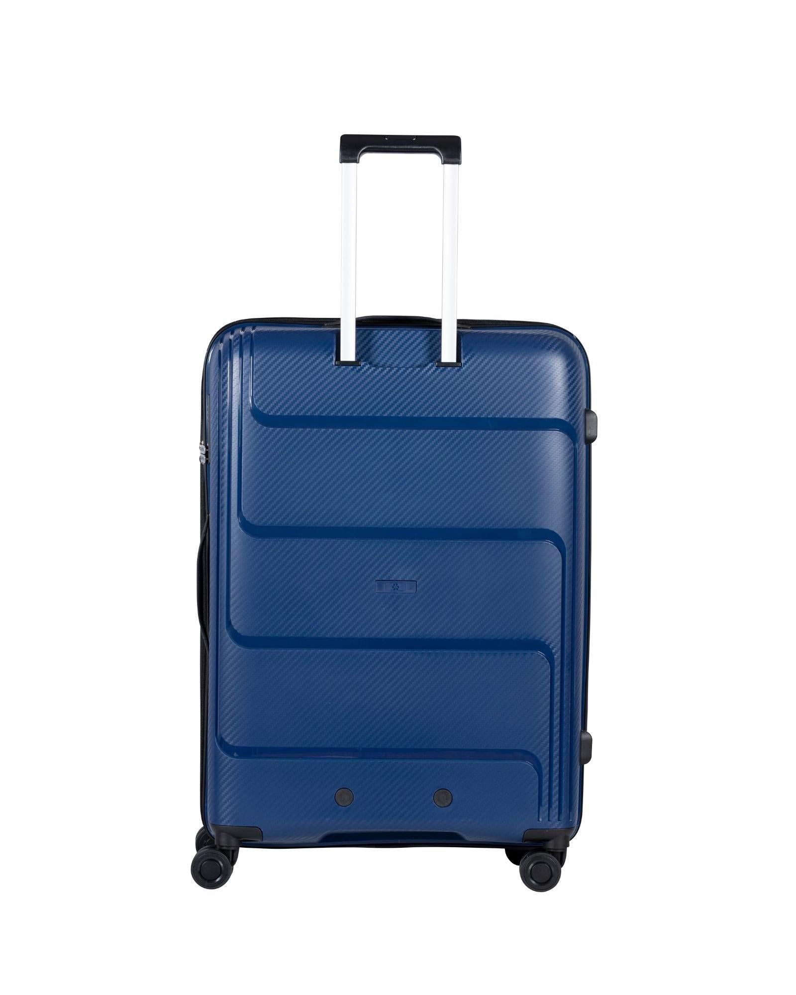 Delphin Verona Hardside 3-Piece Spinner Luggage Set - Blue Back Image 4
