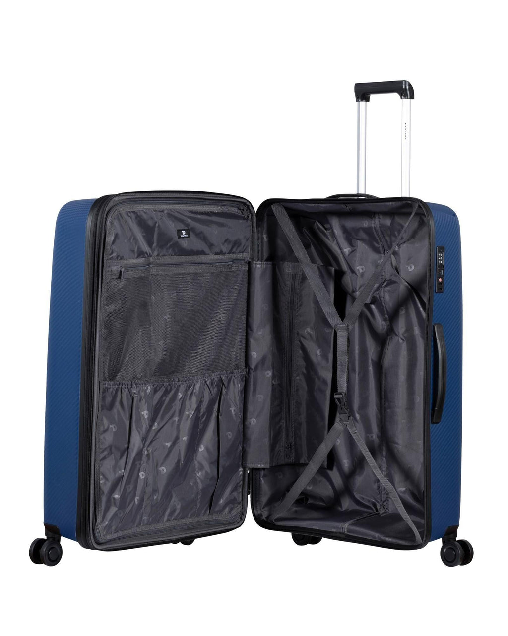 Delphin Verona Hardside 3-Piece Spinner Luggage Set - Blue Interior Image 7