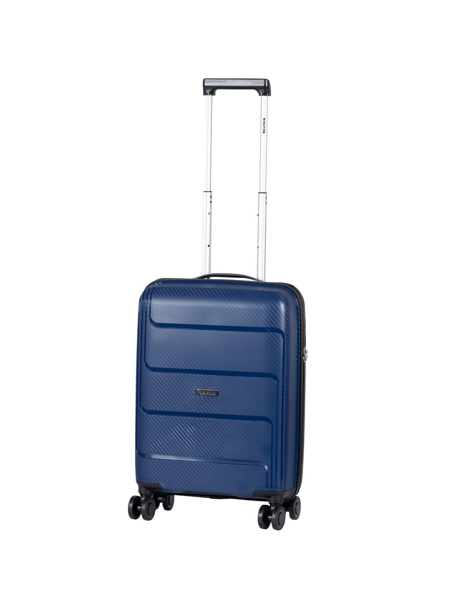 Delphin Verona Hardside Carry-On Spinner Suitcase - 55cm - Blue Front Right Image 1