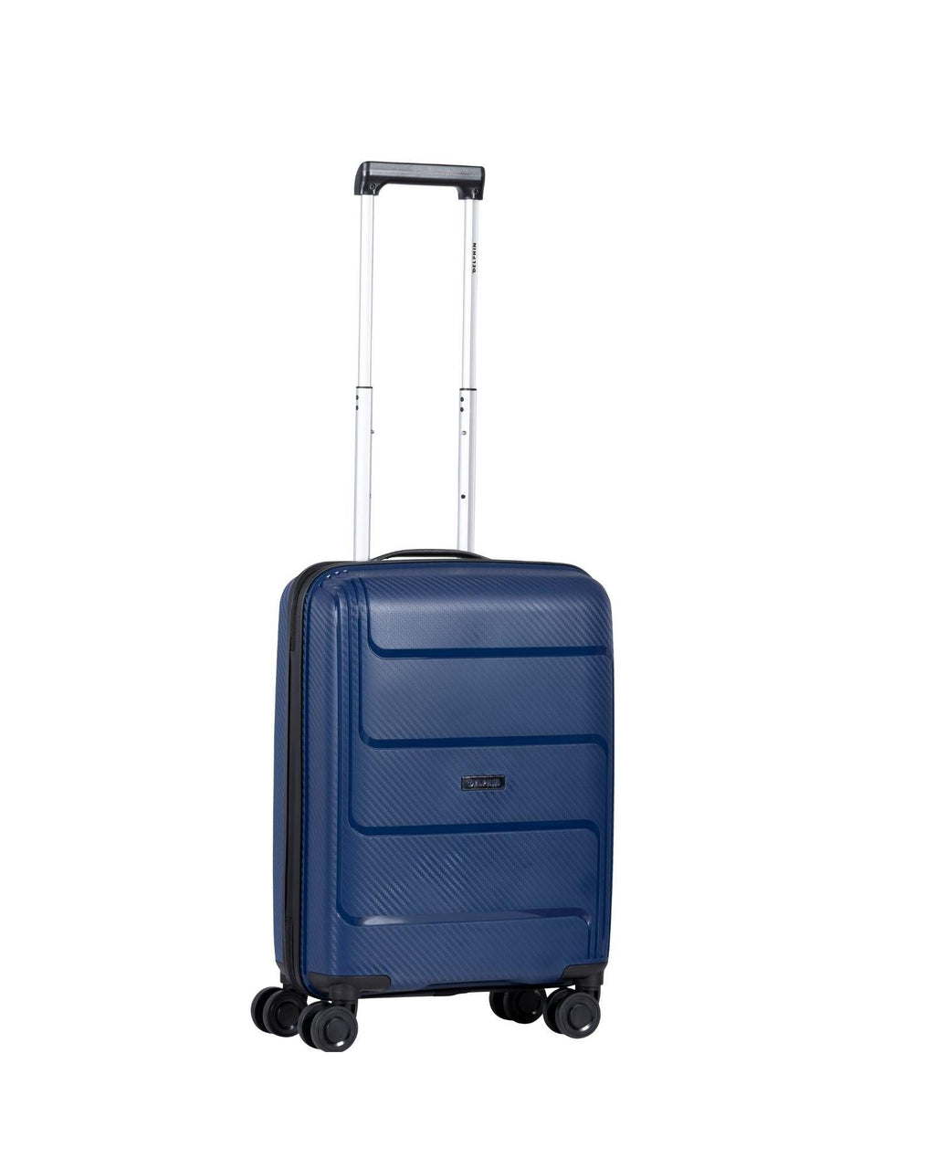 Delphin Verona Hardside Carry-On Spinner Suitcase - 55cm - Blue Front Left Image 3