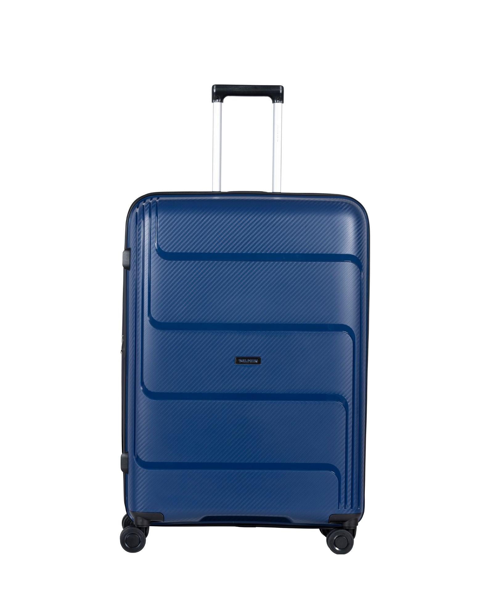 Delphin Verona Hardside Large Spinner Suitcase - 78cm - Blue Front Image 2